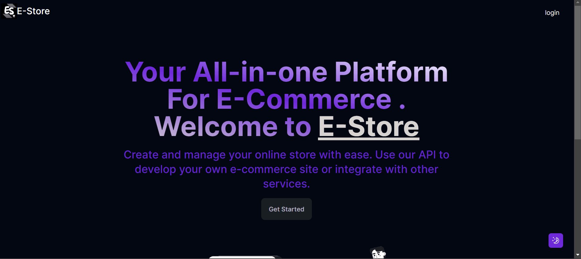 E-Store (E-comerce Admin ) 