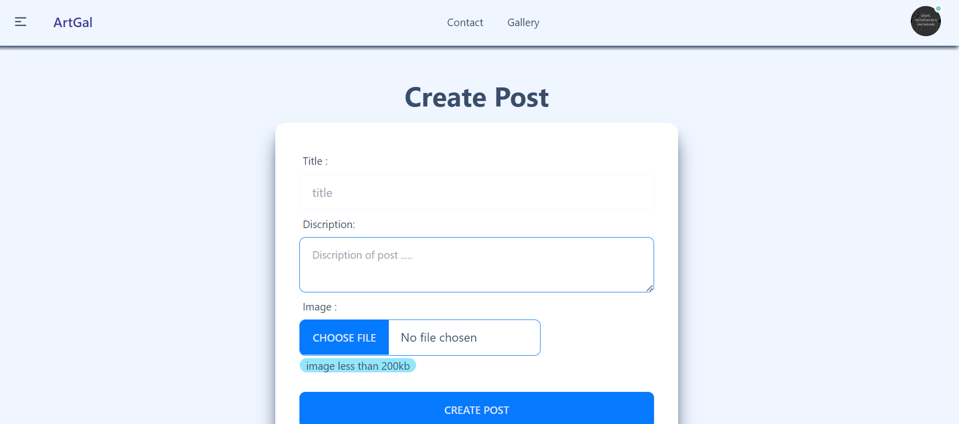 MERN Gallery & Blog Platform